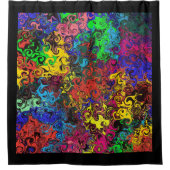 抽象芸術カラフルトワイラー/ シャワーカーテン (正面)