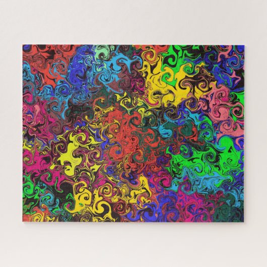 抽象芸術カラフルトワイラー/ ジグソーパズル (横)
