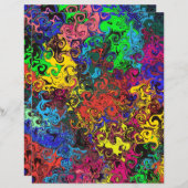 抽象芸術カラフルトワイラー/スクラップブック紙 (正面/裏面)