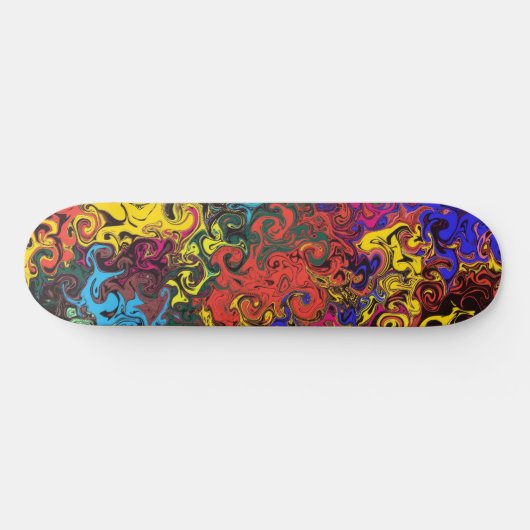 抽象芸術カラフルトワイラー/ スケートボード (横)