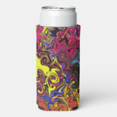 抽象芸術カラフルトワイラー/ スリム缶クーラー (Seltzer裏面)