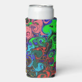 抽象芸術カラフルトワイラー/ スリム缶クーラー (Seltzer正面)