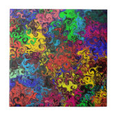 抽象芸術カラフルトワイラー/ タイル (正面)