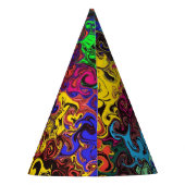 抽象芸術カラフルトワイラー/ パーティーハット (裏面)