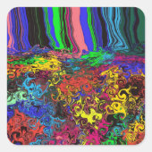 抽象芸術カラフルトワイラー/プッシュ/ スクエアシール (正面)