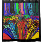 抽象芸術カラフルトワイラー/プッシュ&ピンチ/ シャワーカーテン (正面)