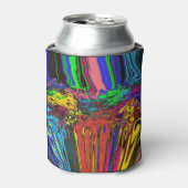抽象芸術カラフルトワイラー/プッシュ&ピンチ/ 缶クーラー (缶正面)