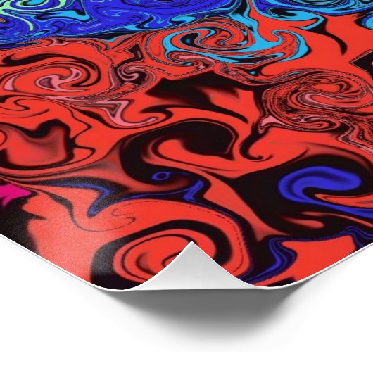 抽象芸術カラフルトワイラー/プッシュ/ ポスター (コーナー)