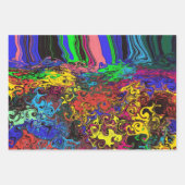 抽象芸術カラフルトワイラー/プッシュ/ ラッピングペーパーシート (正面)