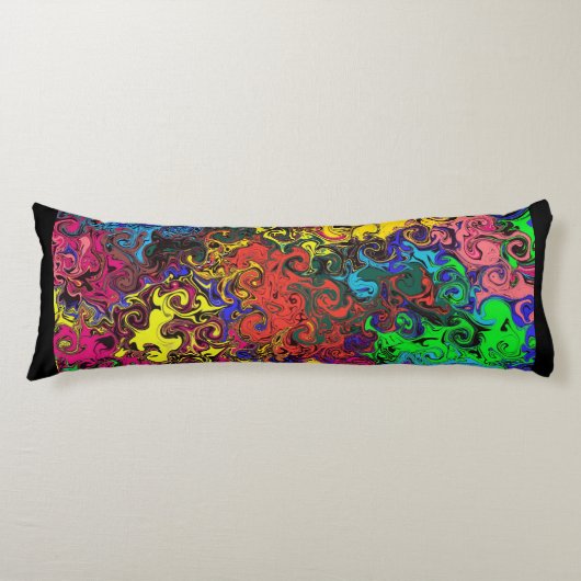 抽象芸術カラフルトワイラー/ ボディピロー (正面)