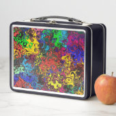 抽象芸術カラフルトワイラー/ メタルランチボックス (インサイチュ)