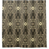 抽象芸術カラフルトワイラーP & Pハーフブリックセピア シャワーカーテン (正面)