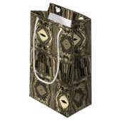 抽象芸術カラフルトワイラーP & Pハーフブリックセピア スモールペーパーバッグ (正面アングル)