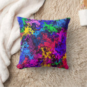 抽象芸術カラフルトワイリー クッション (ブランケット)