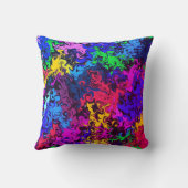 抽象芸術カラフルトワイリー クッション (裏面)