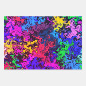 抽象芸術カラフルトワイリー/フィルター/ ラッピングペーパーシート (正面3)