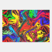 抽象芸術カラフルトワイリー/プッシュ/ 3フィルタ ラッピングペーパーシート (正面)