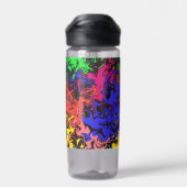 抽象芸術カラフルトワイリ ウォーターボトル (背面)
