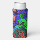 抽象芸術カラフルトワイリ スリム缶クーラー (Seltzer正面)