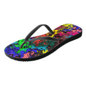 抽象芸術カラフルトワイリ ビーチサンダル (アングル)