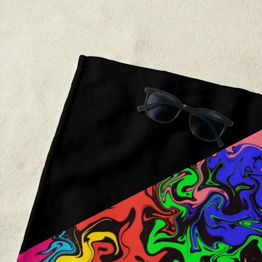 抽象芸術カラフルトワイリ ビーチタオル (インサイチュ)