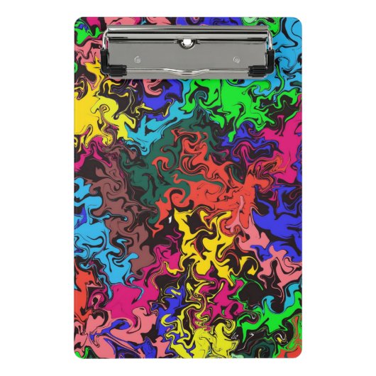 抽象芸術カラフルトワイリ ミニクリップボード (正面)