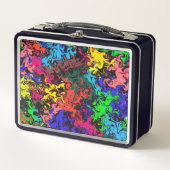 抽象芸術カラフルトワイリ メタルランチボックス (正面)