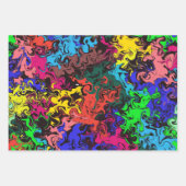 抽象芸術カラフルトワイリ ラッピングペーパーシート (正面)