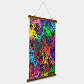 抽象芸術カラフルトワイリ 吊り下げ型タペストリー (傾斜あり)