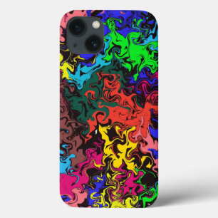 抽象芸術カラフルトワイリ iPhone 13ケース