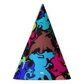 抽象芸術カラフルトワイル紙 パーティーハット (左)