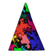 抽象芸術カラフルトワイル紙 パーティーハット (右)