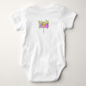 抽象芸術カラフルトンフライ着用芸術 Tシャツ (裏面)