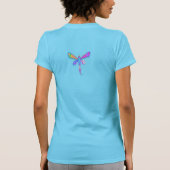 抽象芸術カラフルトンフライ着用芸術 Tシャツ (裏面)