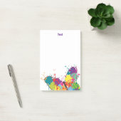 抽象芸術カラフルドリッ絵を描プチョウ ポストイット (オフィス)