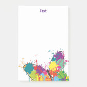 抽象芸術カラフルドリッ絵を描プチョウ ポストイット (正面)