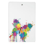 抽象芸術カラフルドリッ絵を描プチョウ ミニクリップボード (裏面)