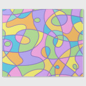 抽象芸術カラフルドードリーデザイン ラッピングペーパー (フラット)