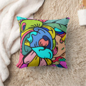 抽象芸術カラフルドードルアート クッション (ブランケット)