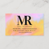 抽象芸術カラフルネイリスト 名刺 (裏面)