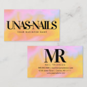 抽象芸術カラフルネイリスト 名刺 (正面/裏面)