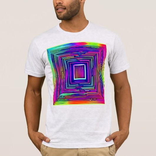 抽象芸術カラフルネオンスペクトラムアート Tシャツ (正面)
