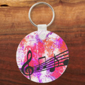 抽象芸術カラフルノート キーホルダー (正面)