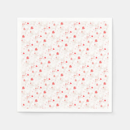 抽象芸術カラフルハートパターン スタンダードカクテルナプキン