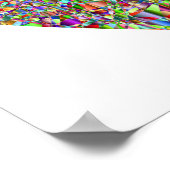 抽象芸術カラフルハートポスターアート ポスター (角)