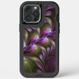 抽象芸術カラフルバイオレットパープルカーキフラクタルアート