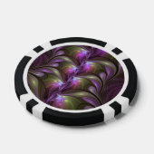 抽象芸術カラフルバイオレットパープルカーキフラクタルアート ポーカーチップ (シングル)