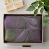 抽象芸術カラフルバイオレットパープルカーキフラクタルアート 薄葉紙 (ギフト)