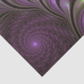 抽象芸術カラフルバイオレットパープルカーキフラクタルアート 薄葉紙 (詳細)