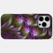 抽象芸術カラフルバイオレットパープルカーキフラクタルアート Case-Mate iPhoneケース (裏面 (横))